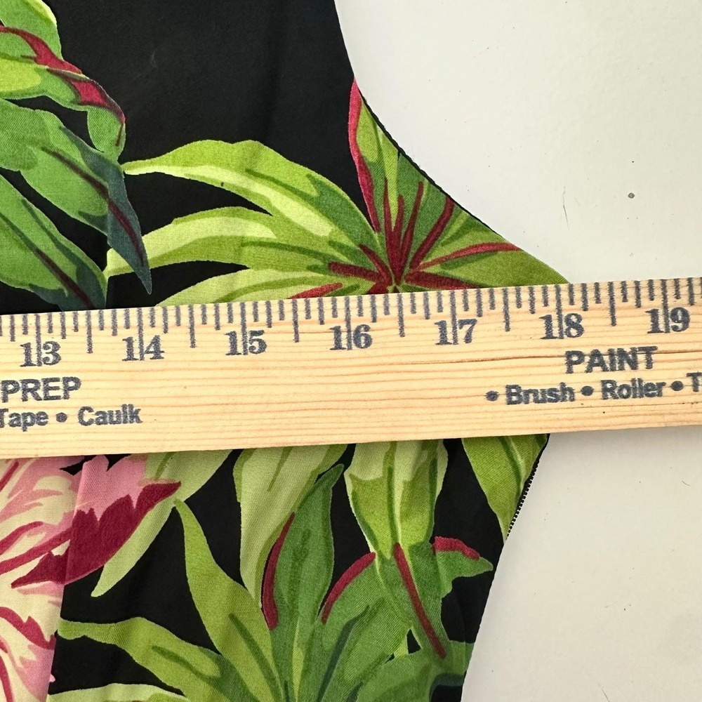 Vintage Ilyse Hart Tropical Floral Rayon Maxi Dress 80s-90s Resort Vibes Size 8 - Picture 6 of 8